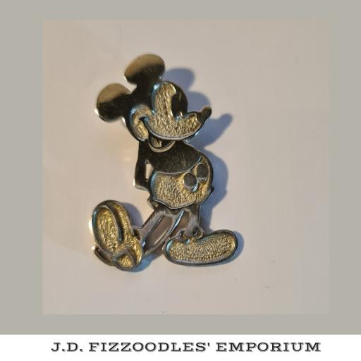 Vintage Sterling Silver Mickey Mouse Pendant